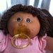 Vintage Cabbage Patch Kid Girl Brown Eyes Brown Pacifier