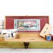 Vintage Wood Tool Chest Light Green Child's Tool Box Primitive Rustic Storage Decor