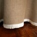 78" Round Burlap Round Table Cloth With a Pleated Linen Ruffle