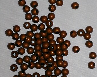 3 mm Antique Copper Beads package of 100 pieces