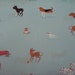 LAST 22 INCHES Heather Ross Dogs on Blue Lightning Bugs