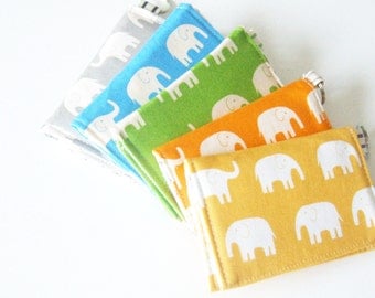 Elephant Business Card Holder - Keychain Wallet - Velcro wallet