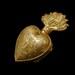 Victorian Ex Voto Flaming Heart Reliquary Locket Pendant Collectable