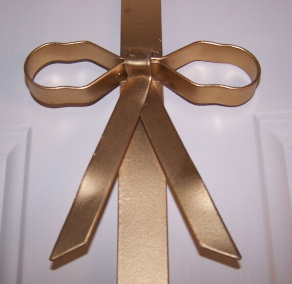 CUSTOM GOLD BOW Wreath HangerFront Door by DesigningCreations