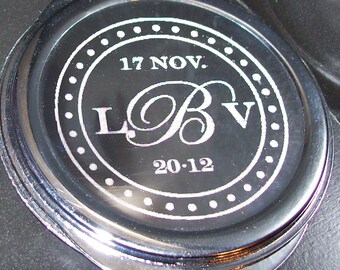 10 compact mirrors engraved bridesmaid gift Engrave Your Own Photo and Text New