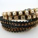 Hurricane Sandy Relief 100% - Madcap Charity / Set of 3 bracelets in black / rhinestone pearl ball chain / brass / friendship / BFF