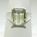 Natural Green Amethyst 10x12mm Faceted Gemstone Ring 925 Silver Band Size 7 1/2 Take 10% Off