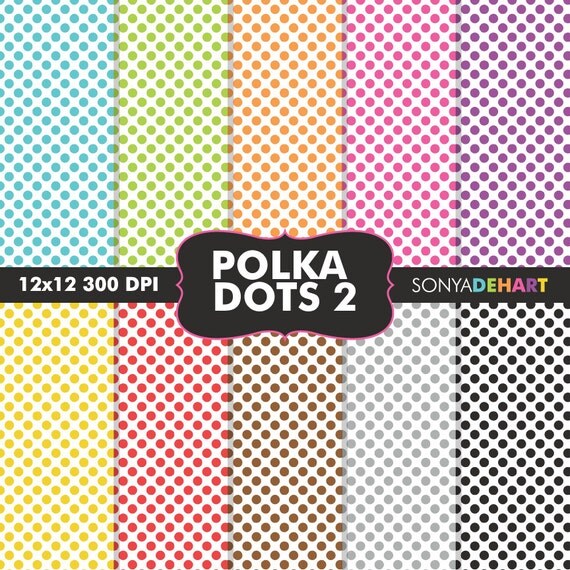 80% OFF Sale Polka Dot Papers, Polka Dot Pages, Polka Dots Digital, Digital Papers, Polka Dots Pattern, Polka Dots, Polka Dots Scrapbook Il_570xn
