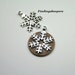 5 - 21 x 16 mm Christmas Snowflake Antique Silver Charms ts107