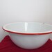 Enamelware Basin With Red Rim / Vintage