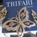 Vintage Trifari Pink Rhinestone Butterfly Brooch Set