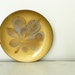 Vintage Georges Briard Round Gold Glass Dish Heritance Design 1959
