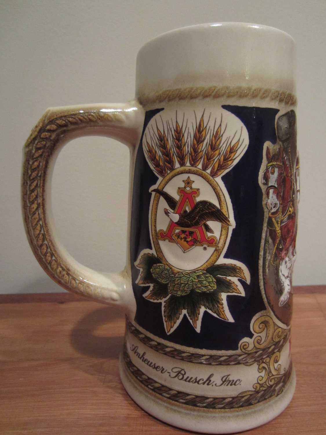 BUDWEISER Staffel Stoneware West Germany Beer Stein