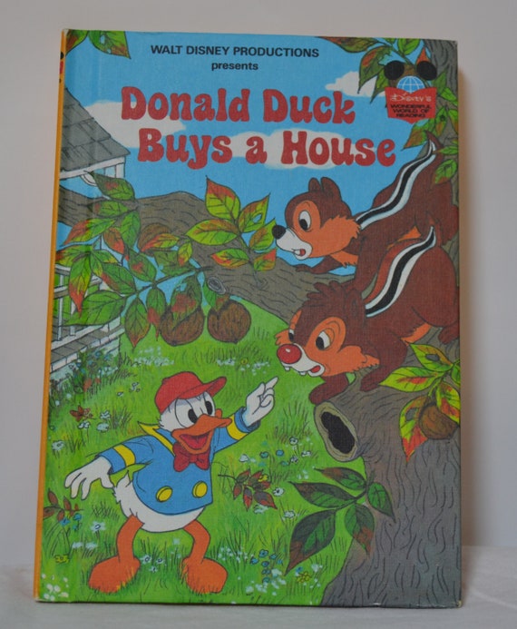 Vintage Disney Book Donald Duck Buys a House 1987