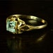 1890s Art Nouveau Fleur de Lys Engagement Ring / 10k Gold