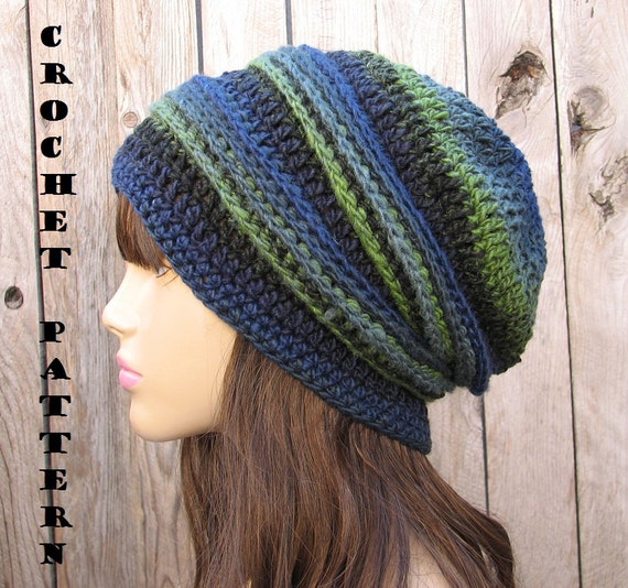 Download Crochet Hat Slouchy Hat Crochet Pattern PDFEasy Great