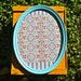 Vintage Homco Oval Frame with Glass Syroco 3276 Aqua Blue