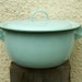 Vintage French enamelware casserole dish