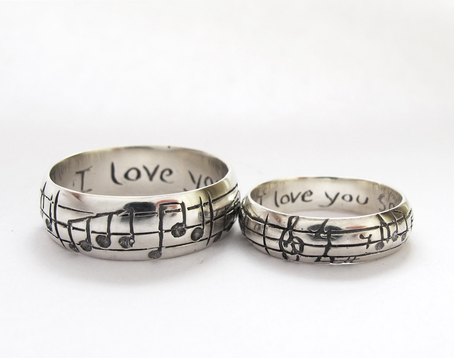 Your Song Wedding Rings Any Song One of a Kind Sterling