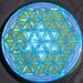 Blue Star Flower of Life Orgonite Power Plate - Dream Enhancer - EMF Blocker, Positive Energy Generator