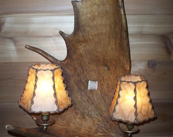 Deer Antler wall sconce simple design real antler with real