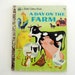 Vintage A Day on The Farm Little Golden Book, Family Vintage Childrens Book, Vintage Illustrated Book Animals