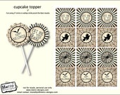 Halloween Cupcake Toppers, Tags - Instant Download Il_170x135