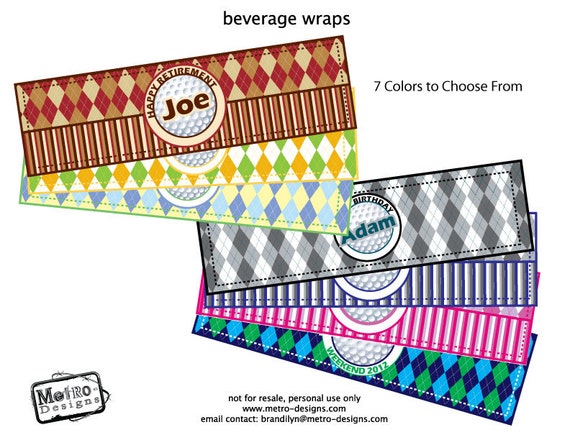 Golf Party - Beverage Labels Il_570xn