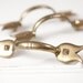 Vintage Brass Hardware, Handles, Pulls Curved w/ tulip shaped design for cabinets and Furniture (set of 3).