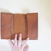 Vintage Dark Leather Wallet, Vintage Accessories