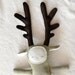 diy oobee reindeer kit: make your own sweet festive soft toy in cotton corduroy and wool felt