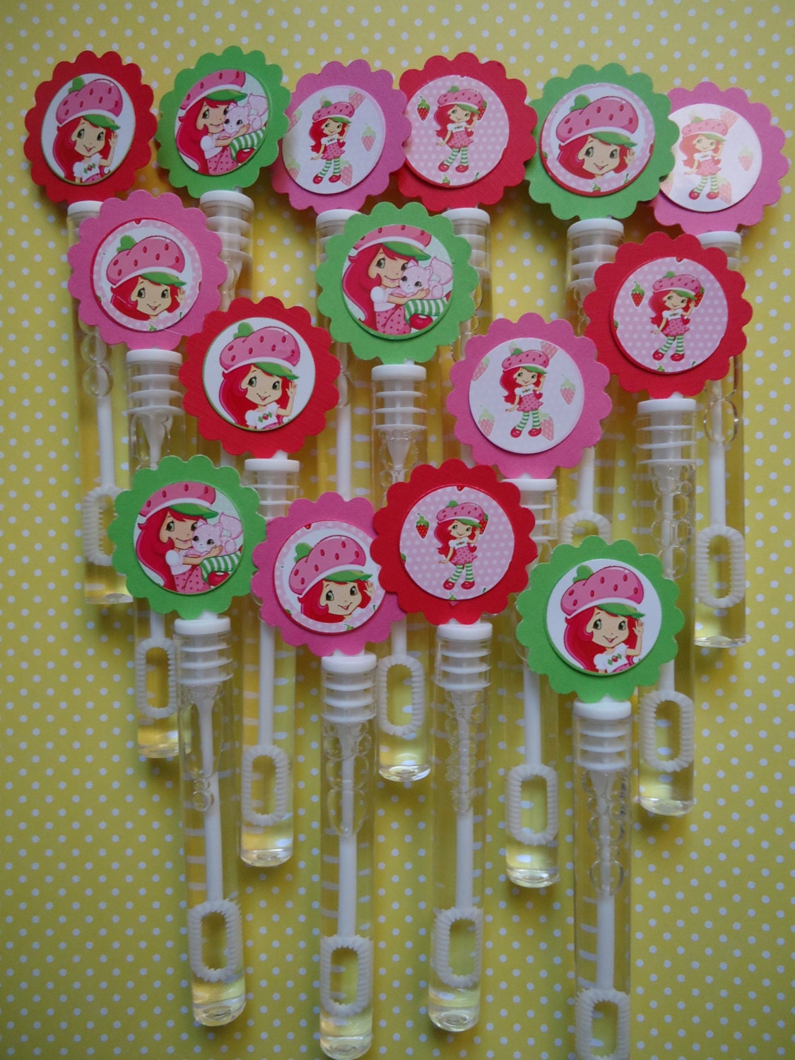 for vintage decoration party ideas Strawberry by SassyCreationz favor Shortcake bubbles party