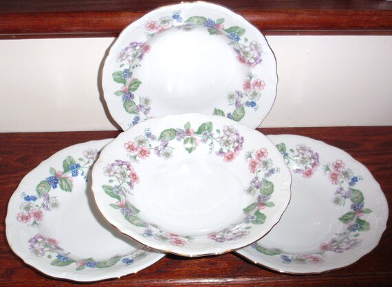 Set 4 WALBRZYCH GARLAND PORCELAIN Made in Poland by GlassPalace