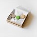 ceramic pins - brooches in creamy ivory, apple green and sweet peach