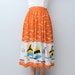 Vintage mediterranean orange skirt 1982.