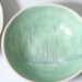 Rain Bowl 3- Landscape -Turquoise, Blue and White pottery Ceramic Bowl 6 1/2 inches - One of a kind Snack Bowl - ready to ship