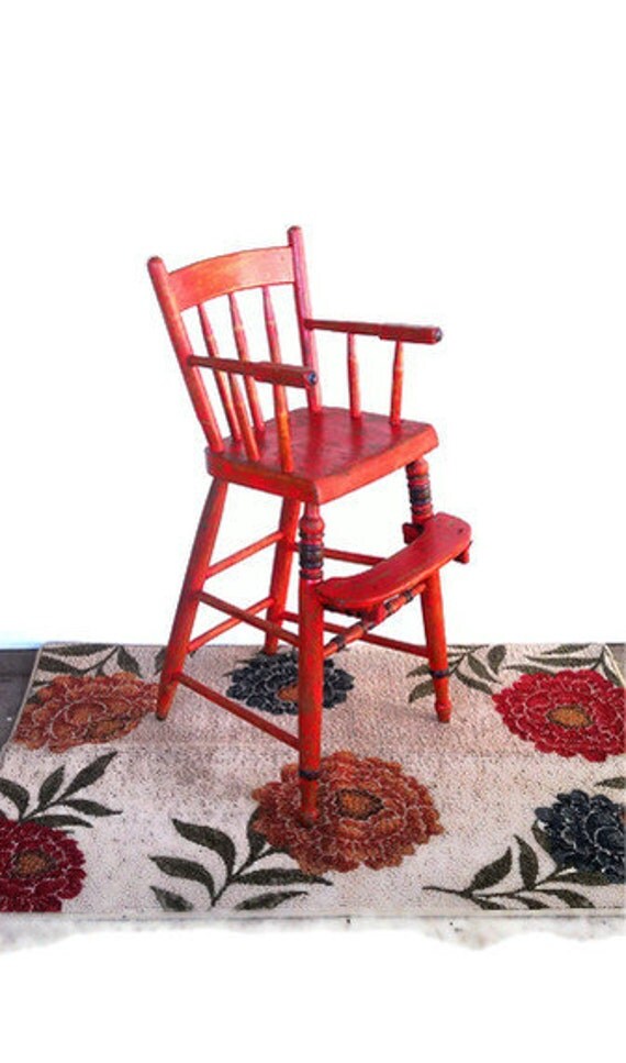 Vintage Red High Chair