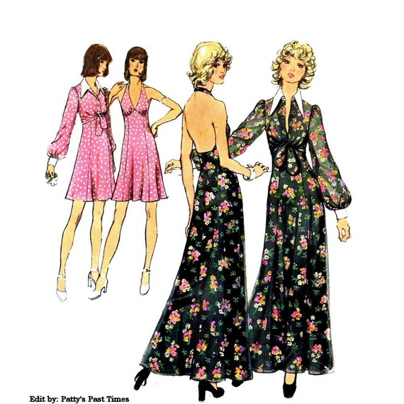 Items similar to Simplicity 5561, early 1970s Halter Dress and Jacket ...