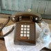 Vintage New Old Stock Chocolate Brown Touch Tone Desk Phone