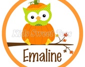 owl in pumpkin- personalized - digital image - Halloween - Fall - Autumn Il_170x135
