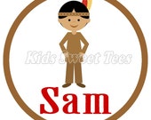 Thanksgiving Native American boy - personalized - digital image - Fall - Autumn Il_170x135