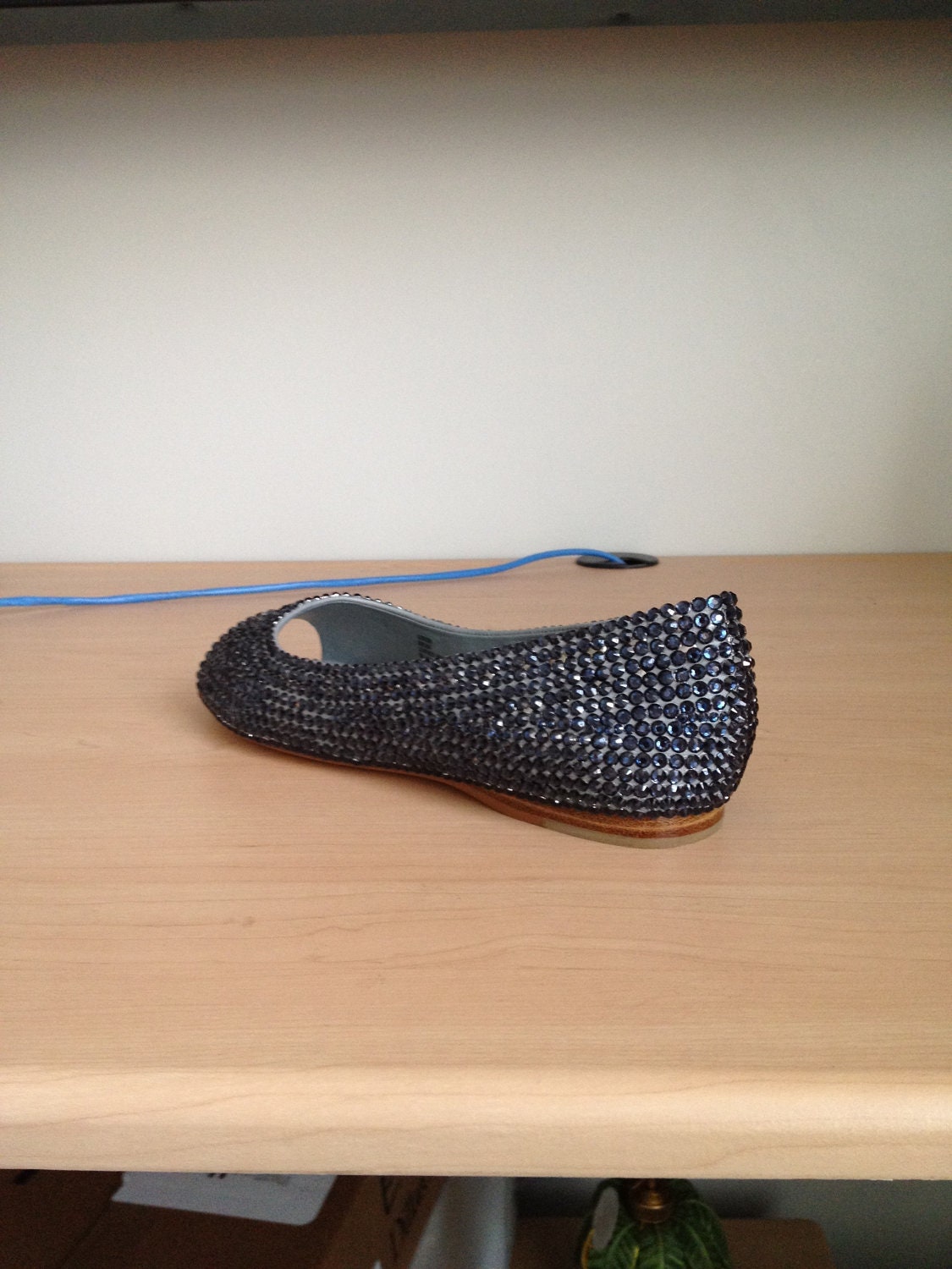 navy peep toe
