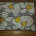 Makeup bag, cosmetic pouch, clutch, bag storm grey and yellow abstract, modern