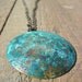 SALE Verdigris Copper Necklace- SALE-Patina copper bowl bohemian necklace