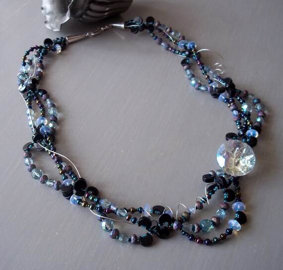 Nebula II multi strand necklace with a new star by SadieandMe