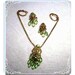 Jaunty Sizzlin Cha Cha Green Bezel Set Glass Stone Demi 1576ag-021410000