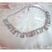 Baguette Rhinestone Necklace - Ice Clear Prong Set Stones 1172ag-012312000