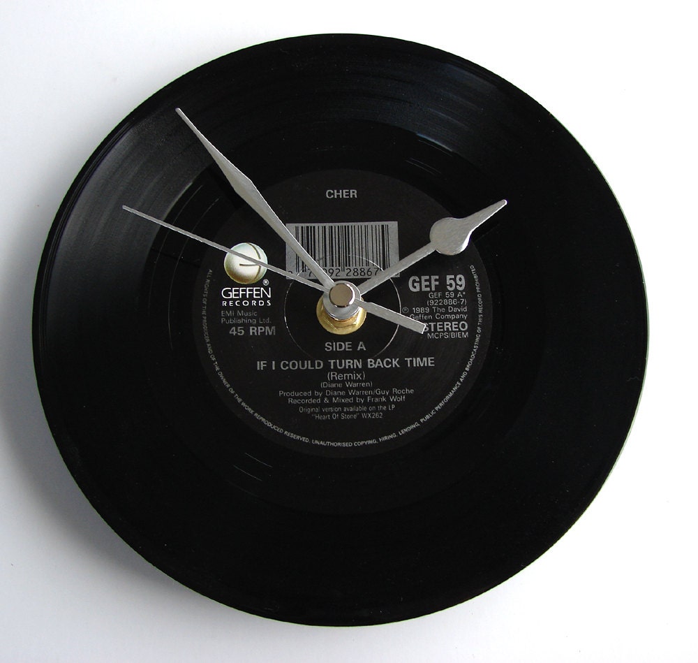 CHER If I Could Turn Back Time Vinyl Record CLOCK