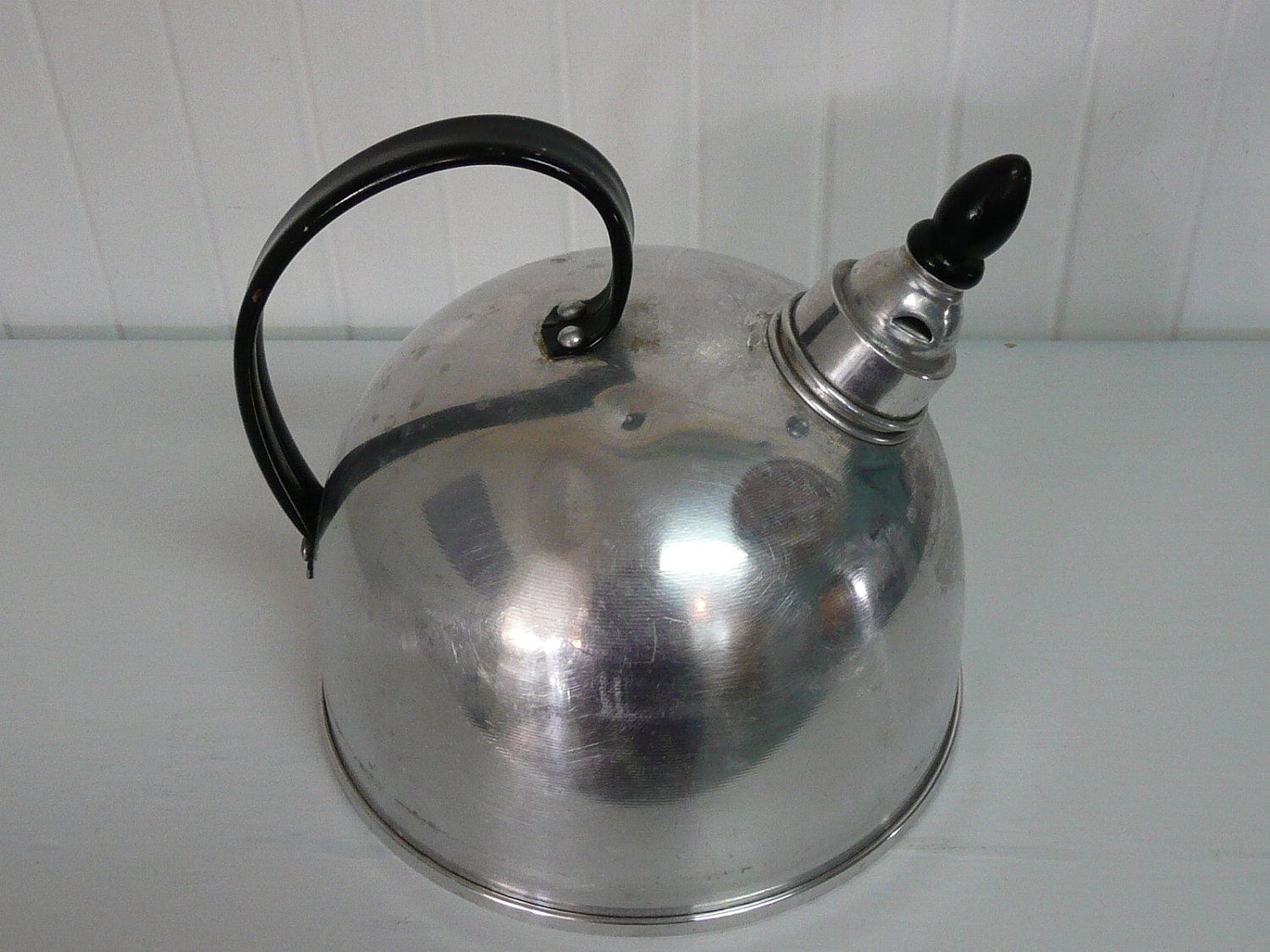RESERVED 1950s Whistling Tea Kettle Comet Brand Aluminum