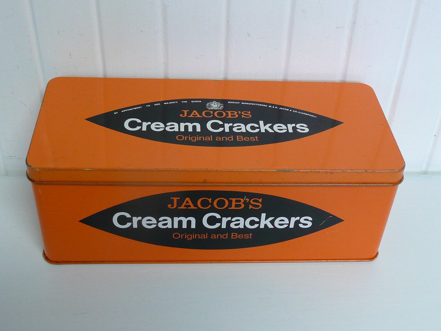 Vintage Jacob's Cream Crackers Tin with Lid Made by